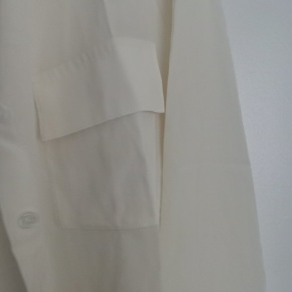 Ivory Silk Garnet Hill blouse - Picture 3 of 4